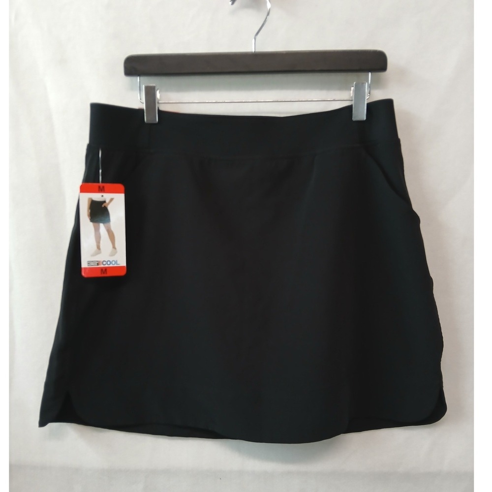NEW 32 Degrees Cool Womens Athletic Skort Black Medium Side‎ Pockets 1278232 NWT
